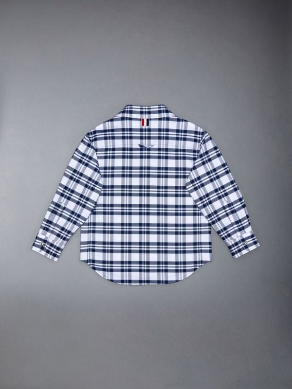 THOM BROWNE KIDS - RWB Check Shirt Jacket - Jente