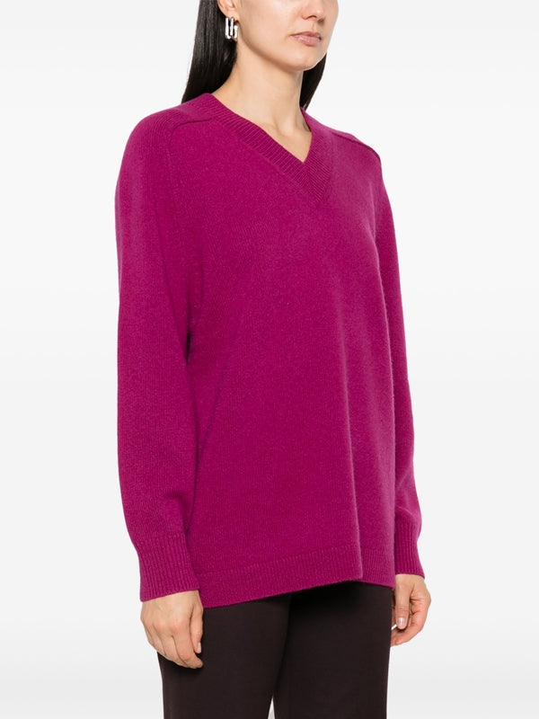 V-Neck Wool Cashmere Knit
