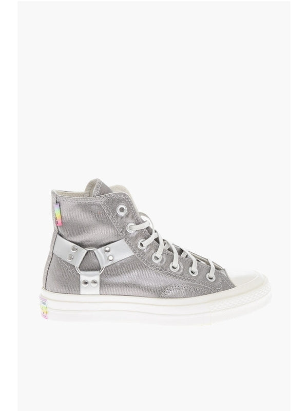 Converse Silver High Top Sneakers
