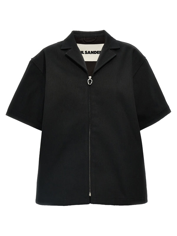 Zipper Detail
  Short Sleeve Shirt