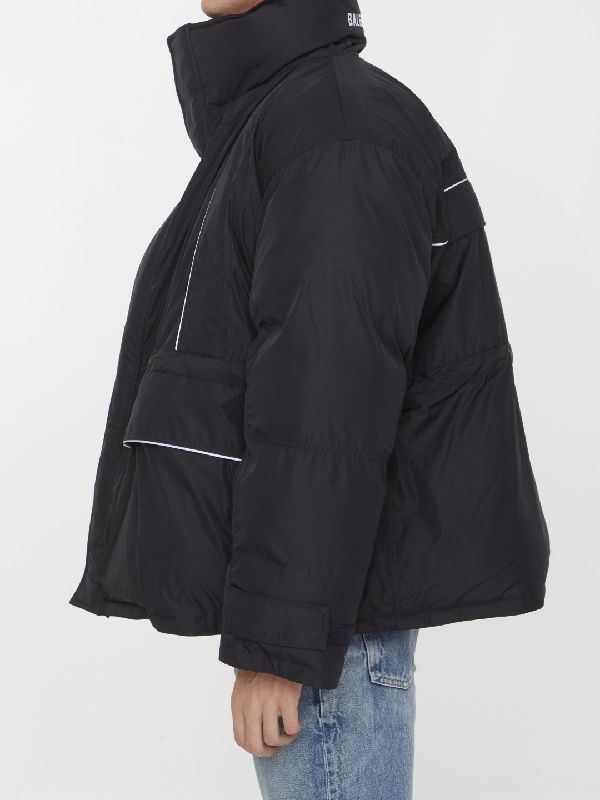 Wrap High Neck Puffer Jacket