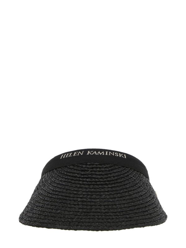 Bianca Logo Banding Raffia Visor Hat