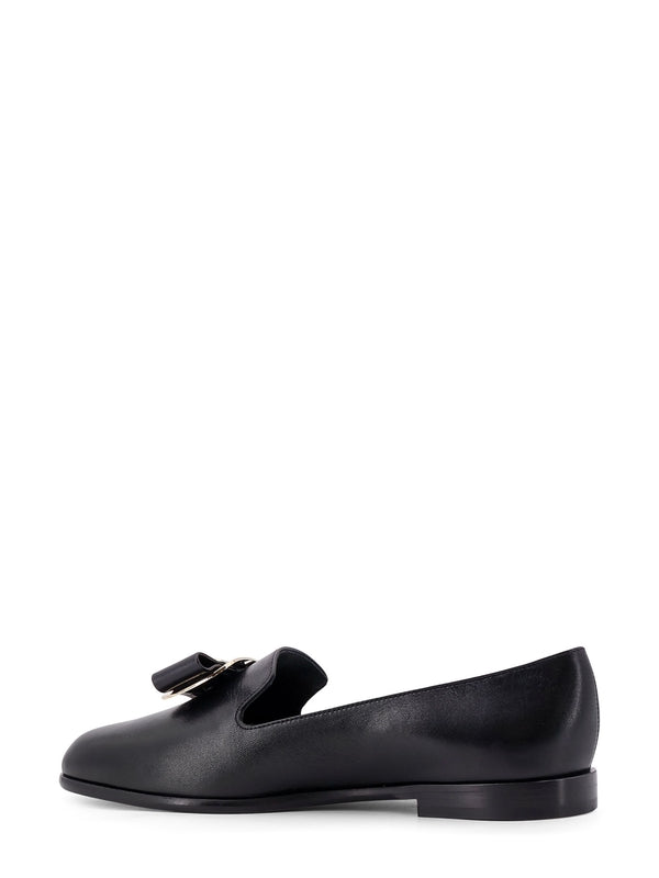 Bara Plate Leather Flat Loafers