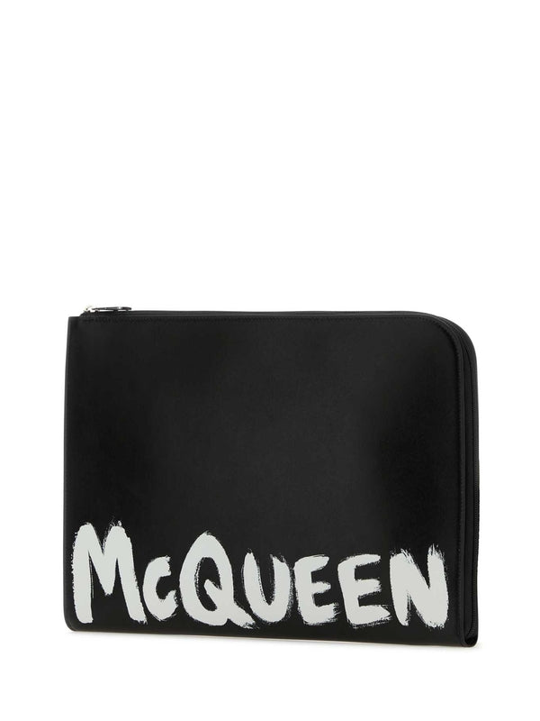 Alexander Mcqueen Black Clutch Bags