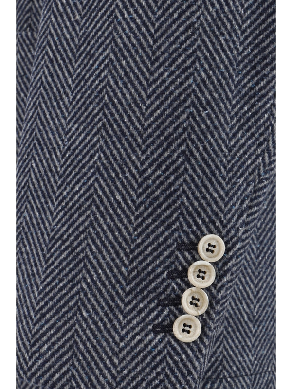 BRUNELLO CUCINELLI - Wool Cashmere Single Jacket - Jente