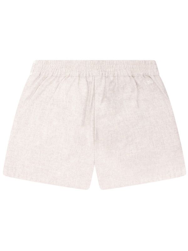 Banded Linen Cotton Shorts