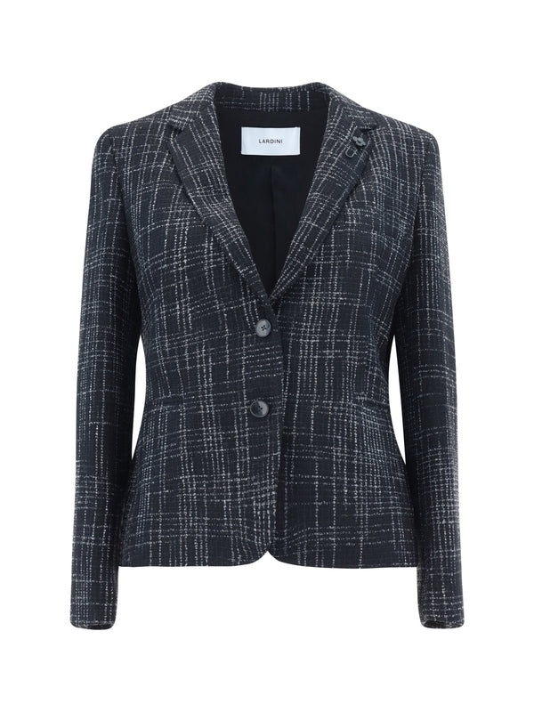 Boutonniere Check Single-breasted Jacket