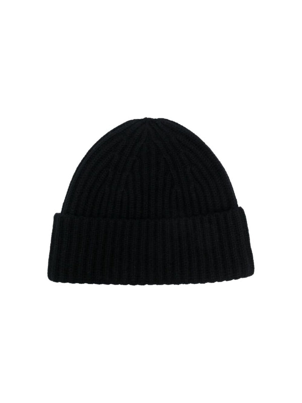 Ribbed Cashmere Knit Beanie