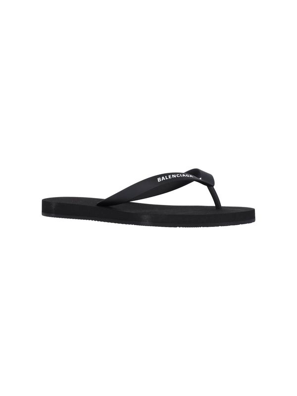 Balenciaga Black Flip Flops