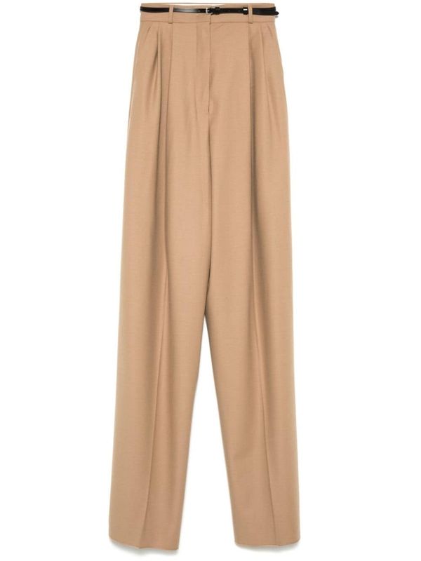 Belt Pleated Pants