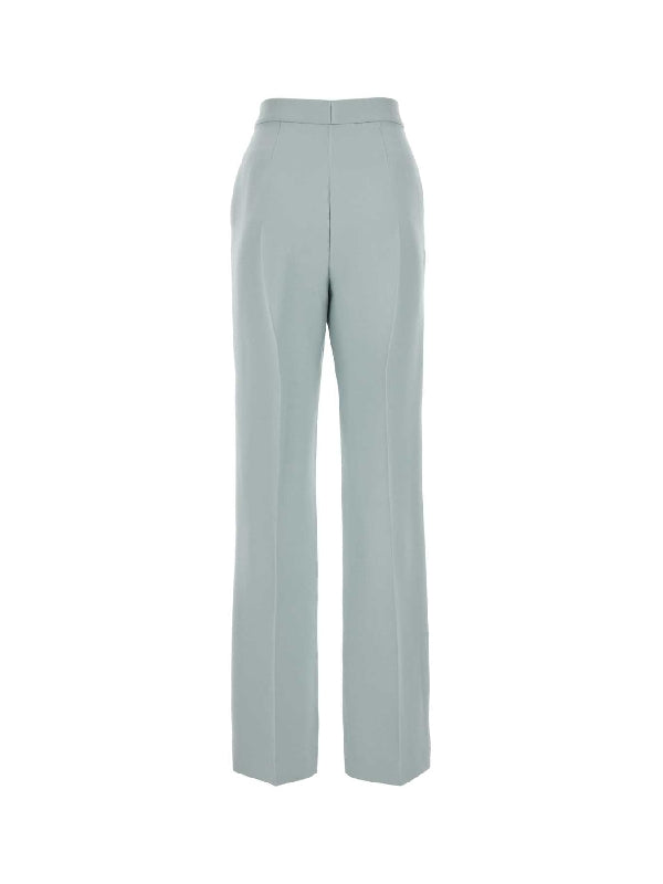 Wool Silk Wide Tuxedo Pants