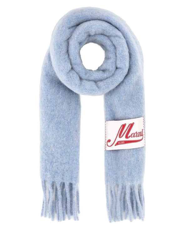 SCARFS AND FOULARDS SCMC0059Y0UTW918 00B50 Light Blue Wool Mufflers