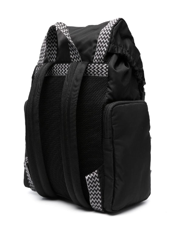 Curve Buckle Strap Nylon Backpack