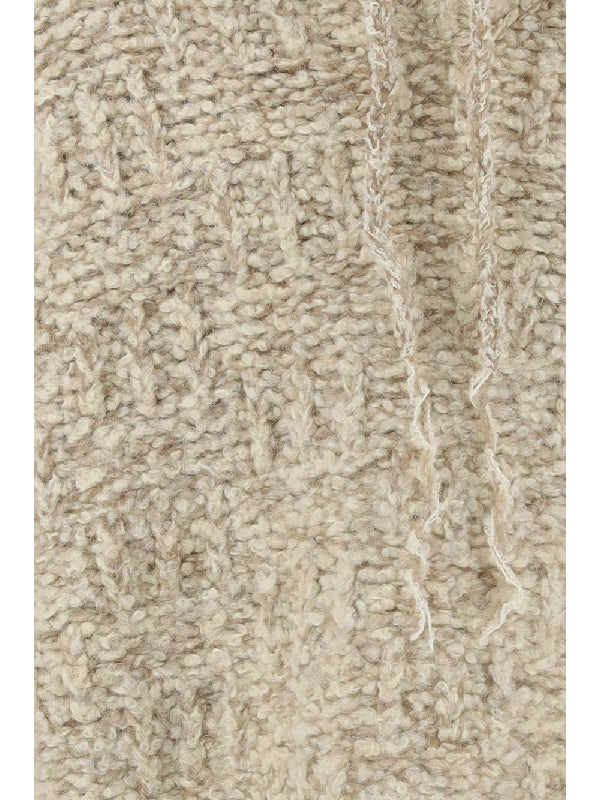 Textured Wool Mohair Hooded Knit