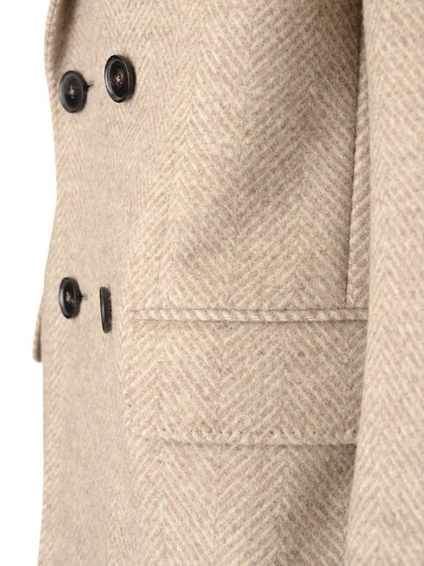 羊毛羊绒双排扣大衣