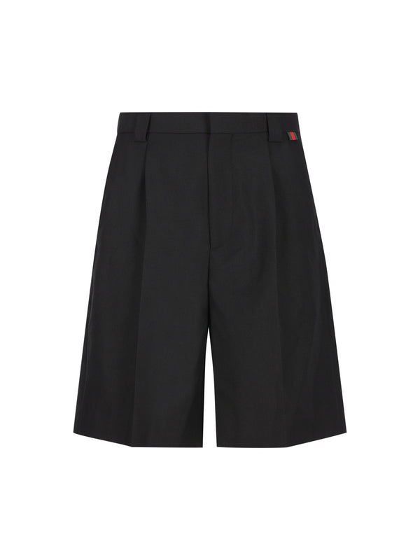 Web Wool Blend Bermuda Shorts