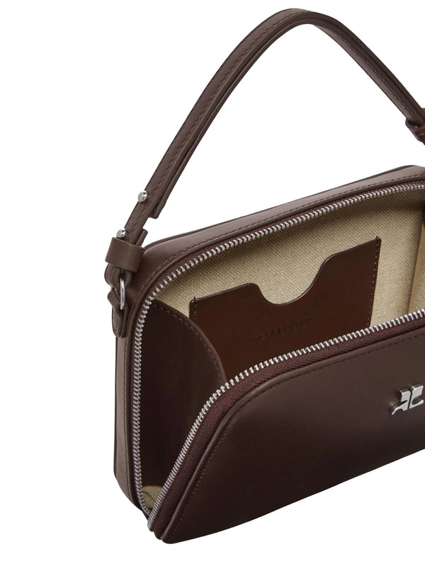 云朵徽标皮革单肩包