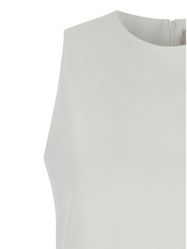 Sleeveless Linen Mini Dress