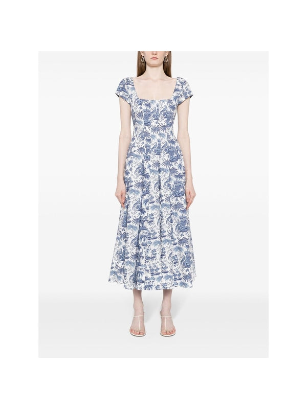 Botanical Print Half Sleeve
  Dress