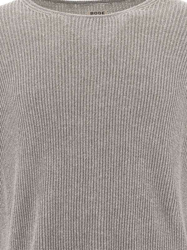 Boat Neck Cotton Linen Knit