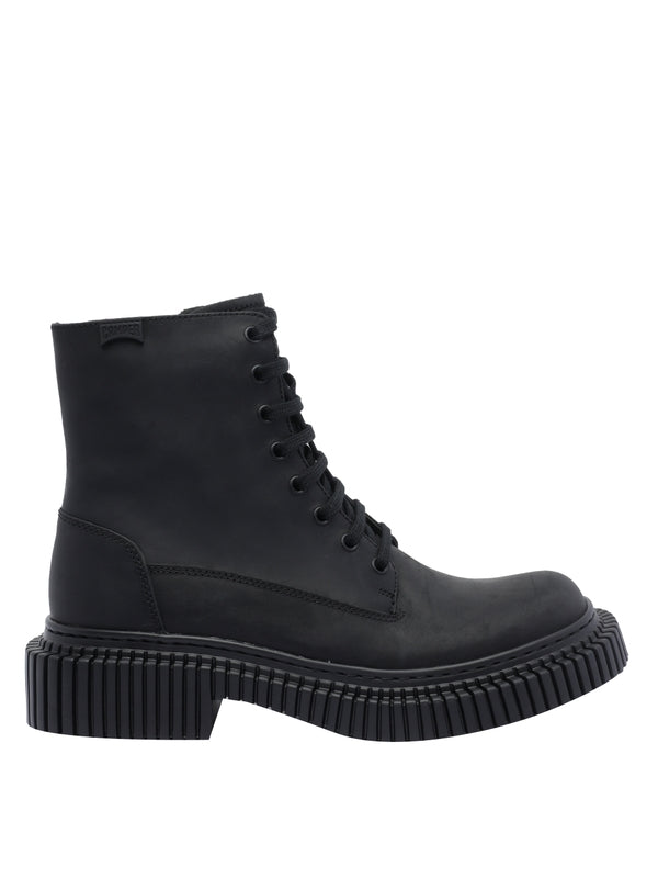 Camper Black Lace-Up Boots