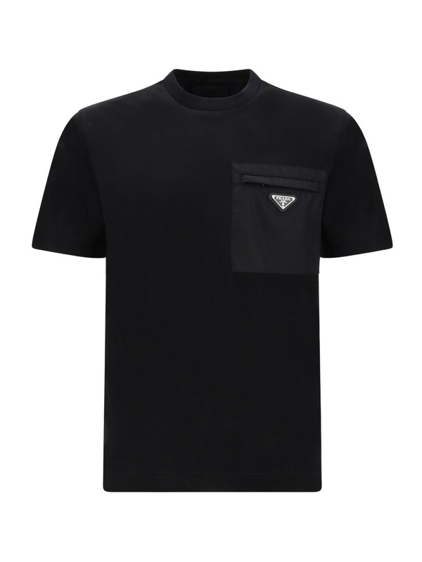 Triangle Logo Cotton Pocket
  T-Shirt