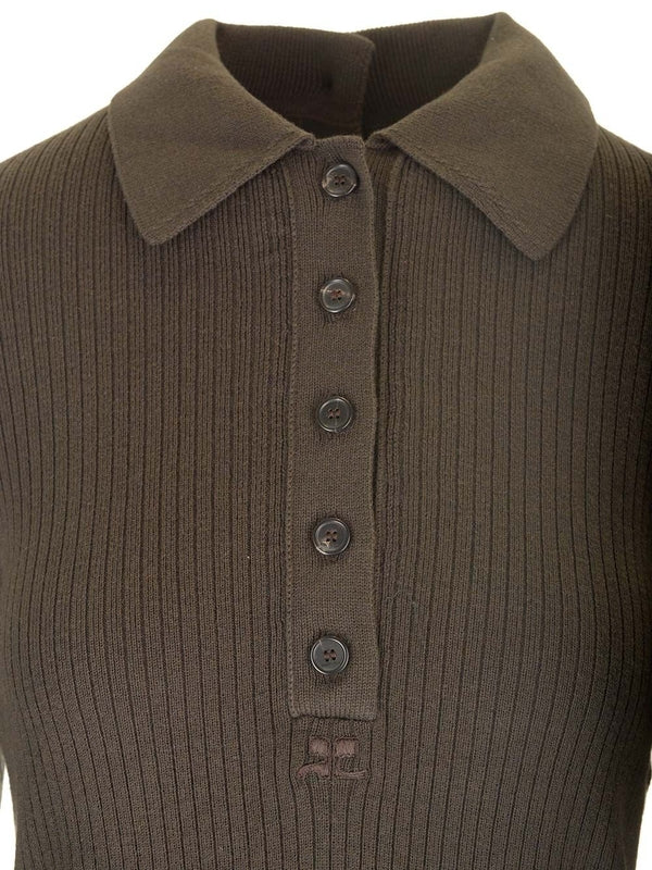 マルチボタンミディウールドレス