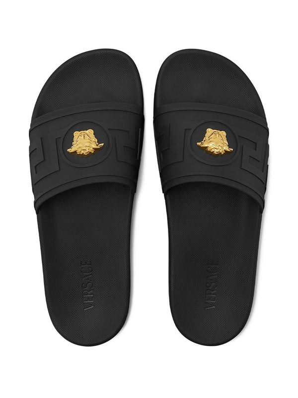 Versace Black Slides