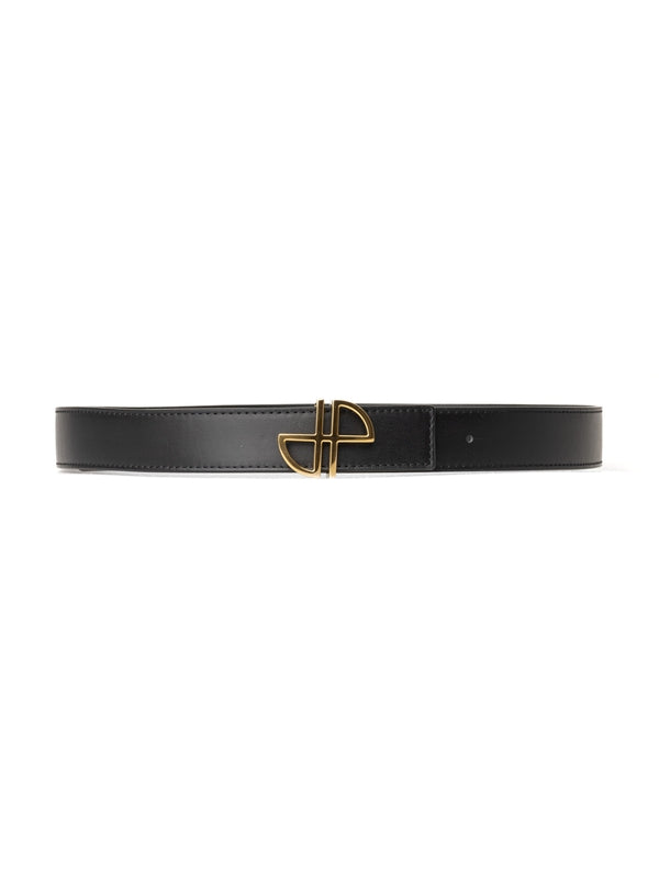 Patou Black Leather Belts