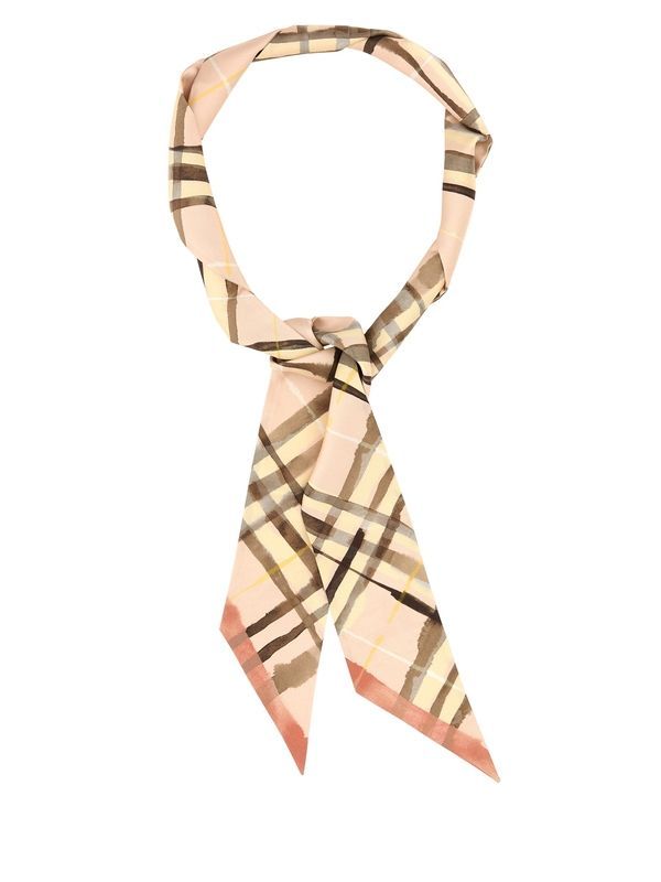 Check Reversible Silk Scarf