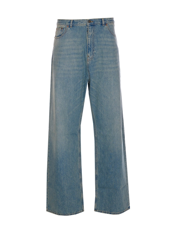 Back Logo Patch Denim Pants