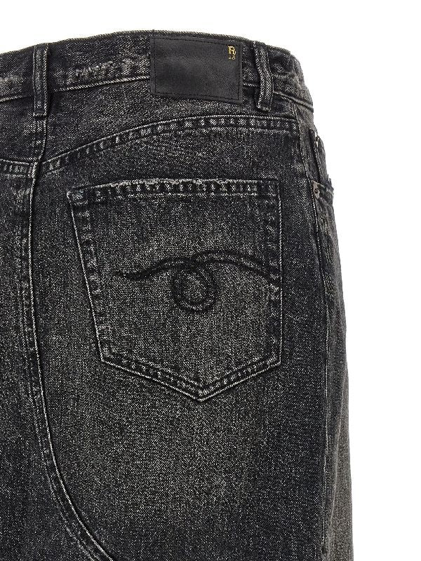 Jesse Distress Denim Skirt