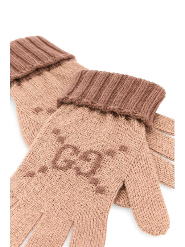 GG Logo Cashmere Gloves