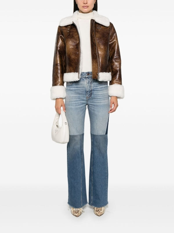 Lorelle Shearling Collar Fake Leather
  Jacket