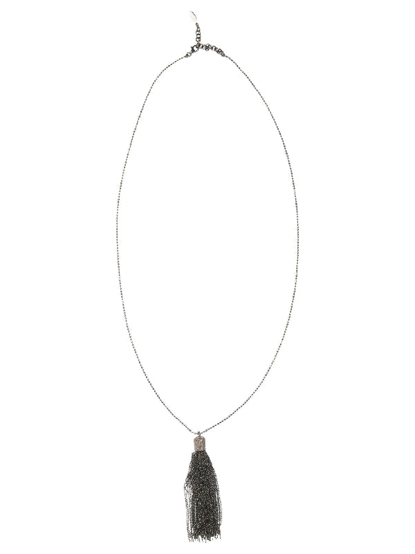 Monili Tassel Silver Necklace