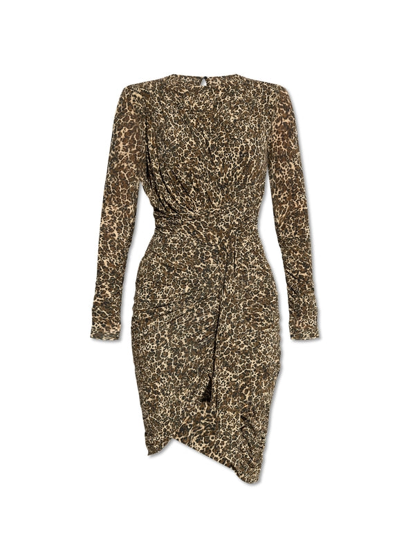 Zorah Leopard
  Pattern Draped Dress