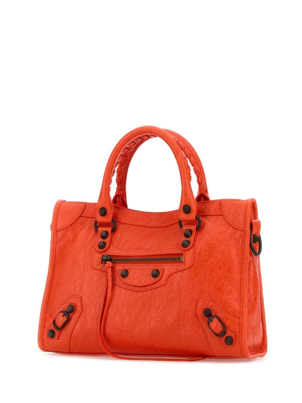 Balenciaga Le City Small Orange Tote Bags