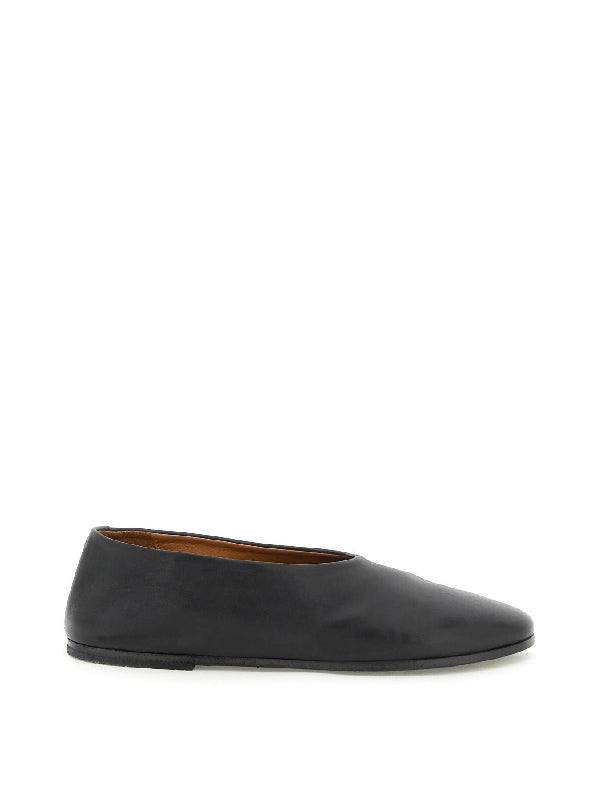 Coltellaccio Leather Flat Shoes - Jente