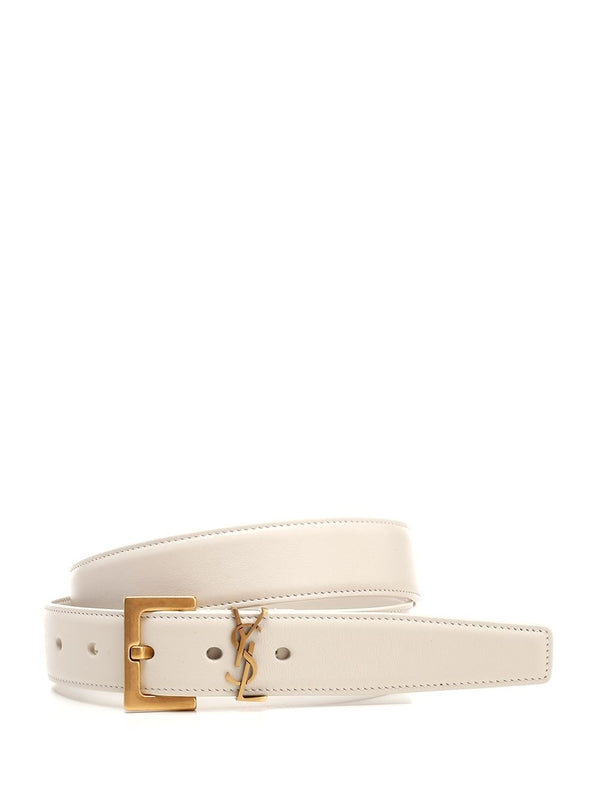 Cassandra Logo Leather Belt