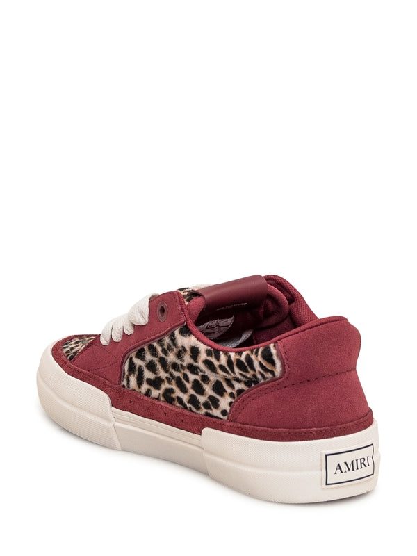 Star Patch Leopard Panel Low-Top Sneakers