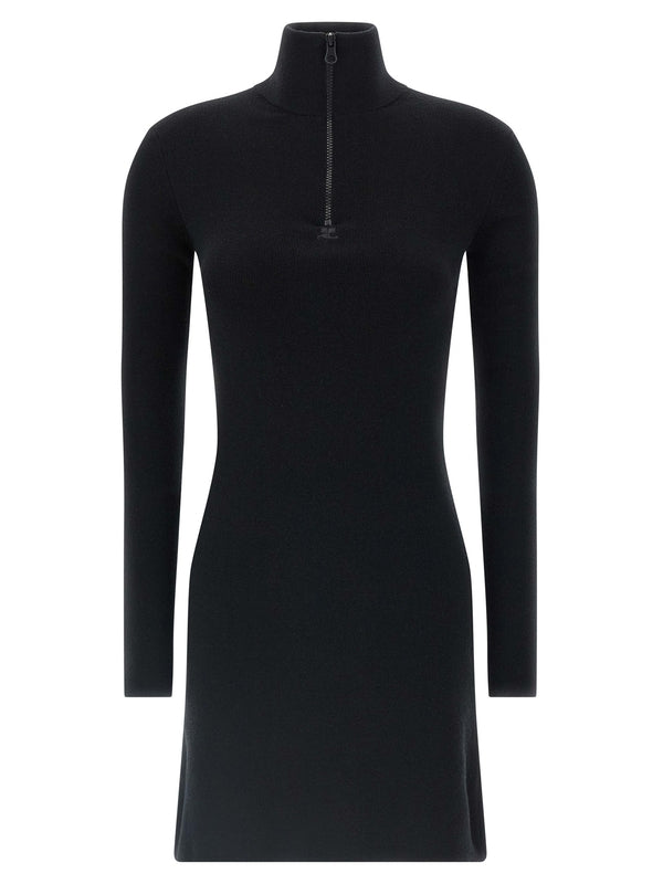 Courrèges Black Midi Dress