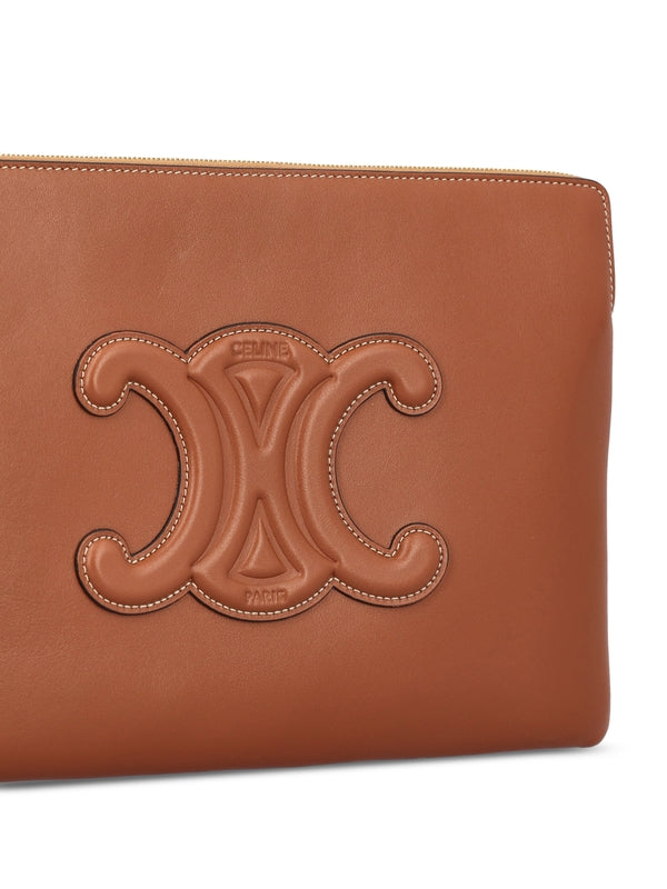 Triomphe Leather Small Clutch