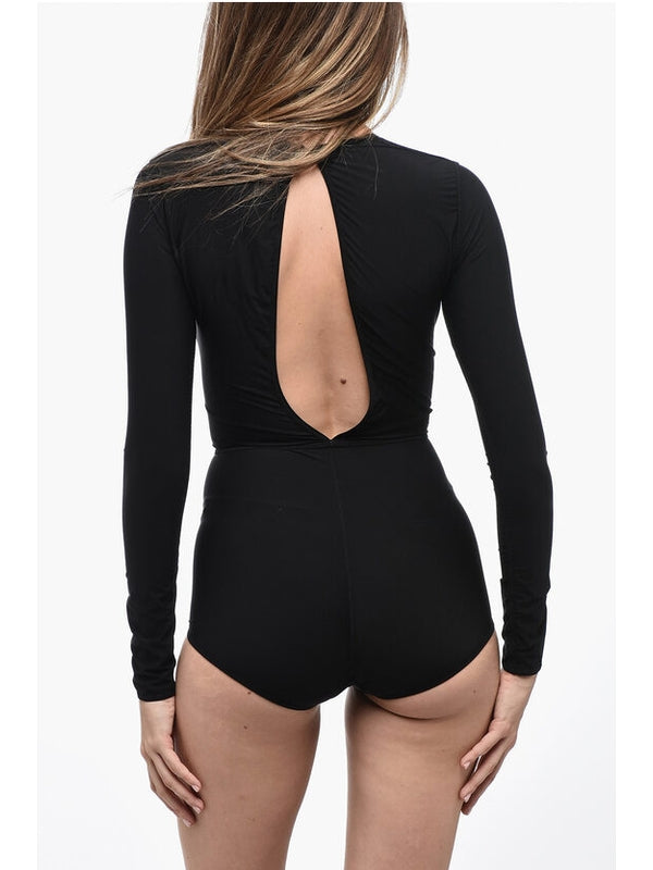 Black Nylon Bodysuit