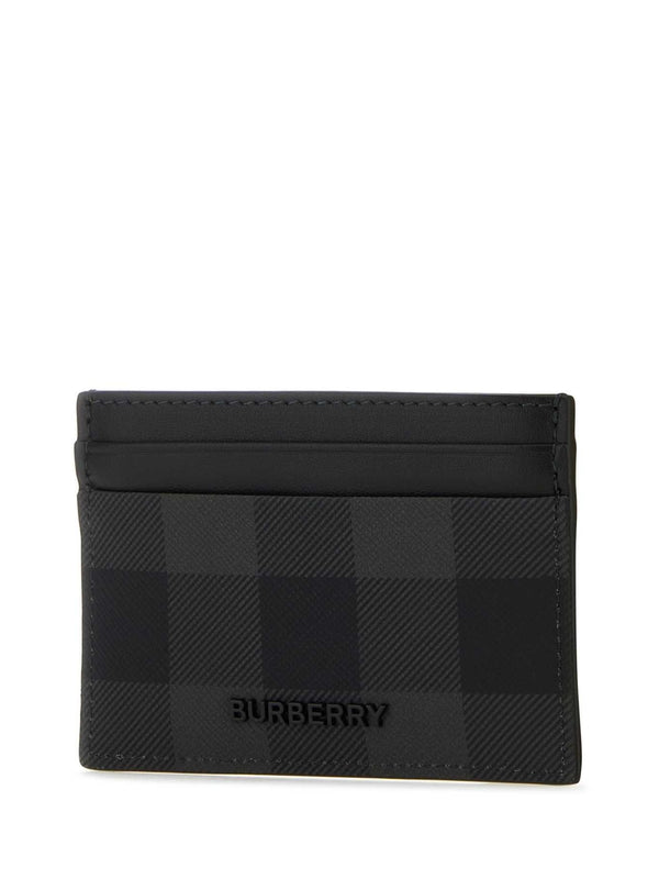 Burberry Black Checked Card Holders