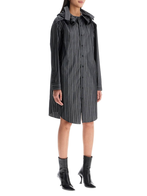 Evergreen Stripe Shirt Mini Dress