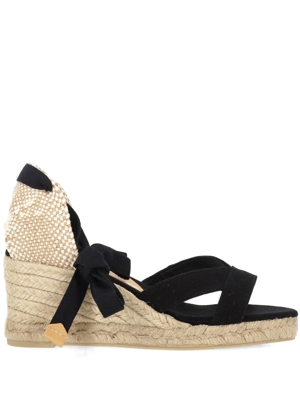 Castañer Black Wedge Sandals