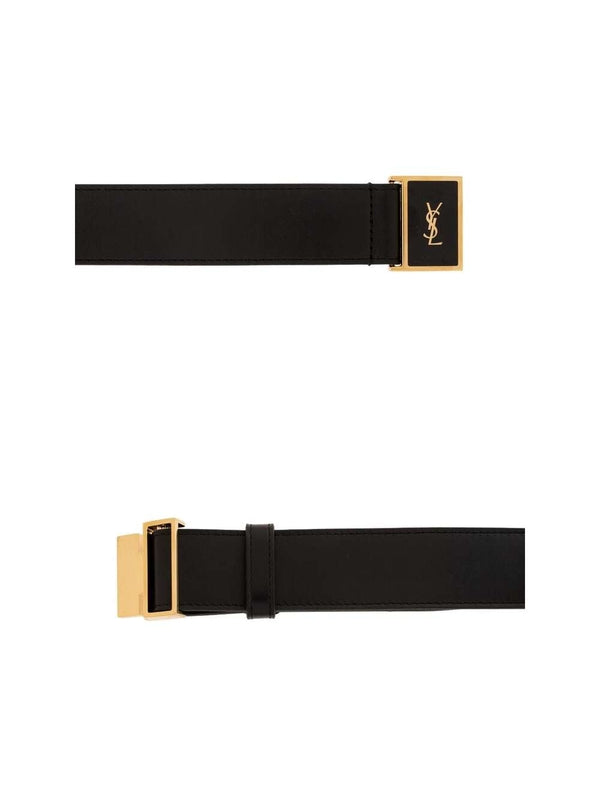 Cassandra Logo Detail Buckle
  Leather Belt