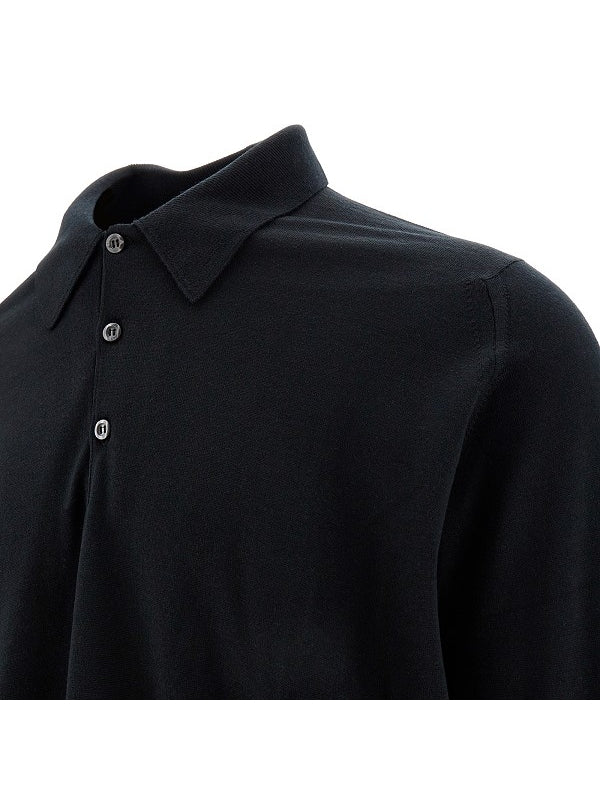 Long Sleeve Polo Knit