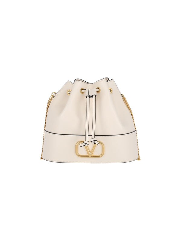 Valentino White Bucket Bags