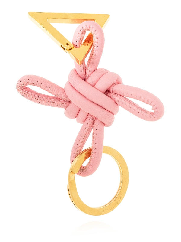 Knot Triangle Leather Keyring